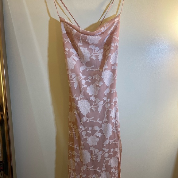 Pink Floral Midi Dress - Picture 2 of 4